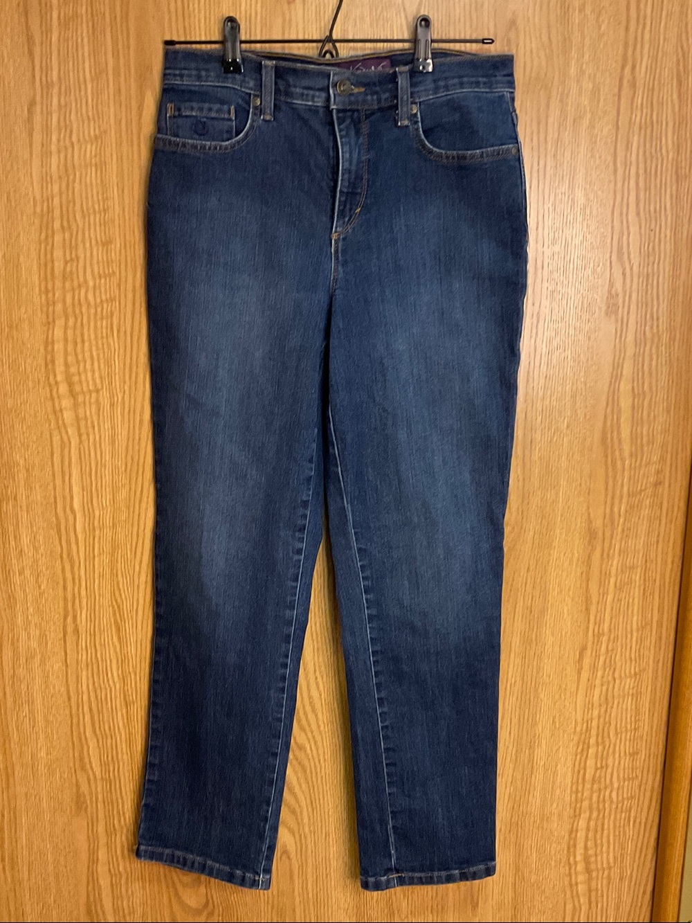 Gloria Vanderbilt Dark Blue Straight-Leg Jeans